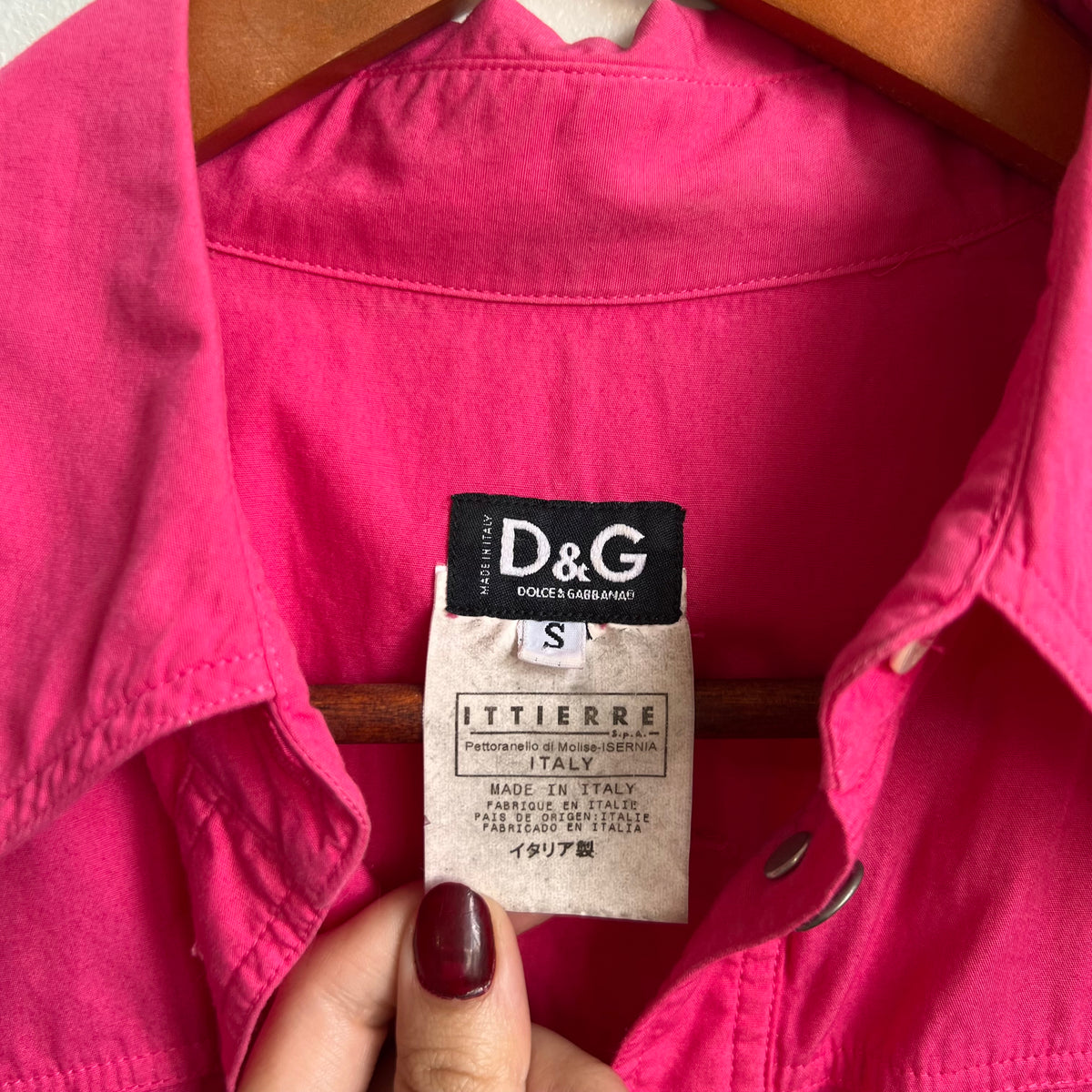 Dolce & Gabbana Pink Y2K Button Up Utility Shirt | Small