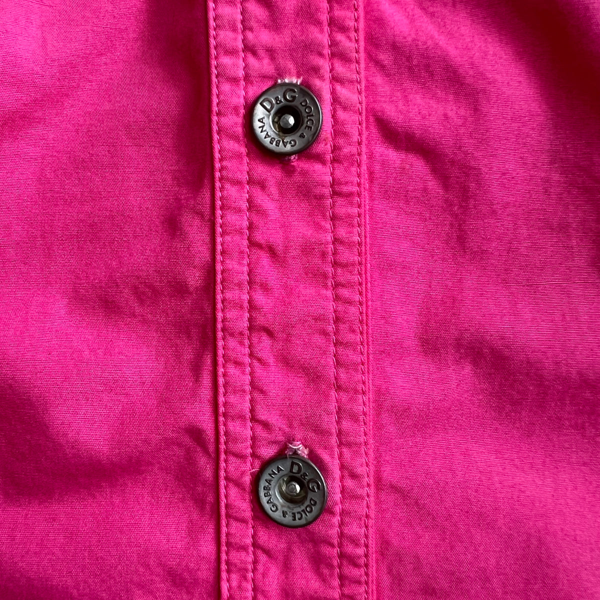 Dolce & Gabbana Pink Y2K Button Up Utility Shirt | Small
