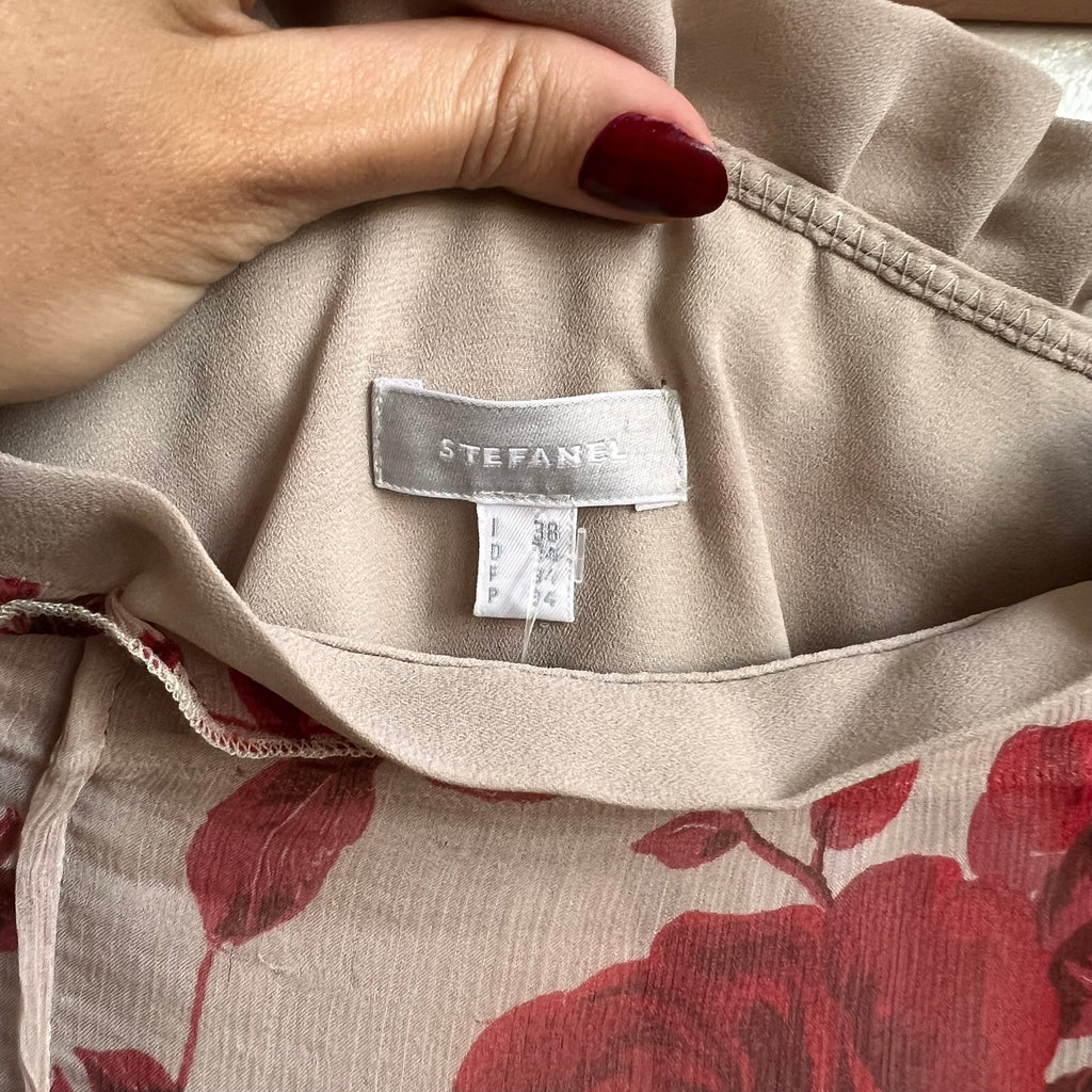 STEFANEL Flowy Silk Floral Midi | 38/2-Small