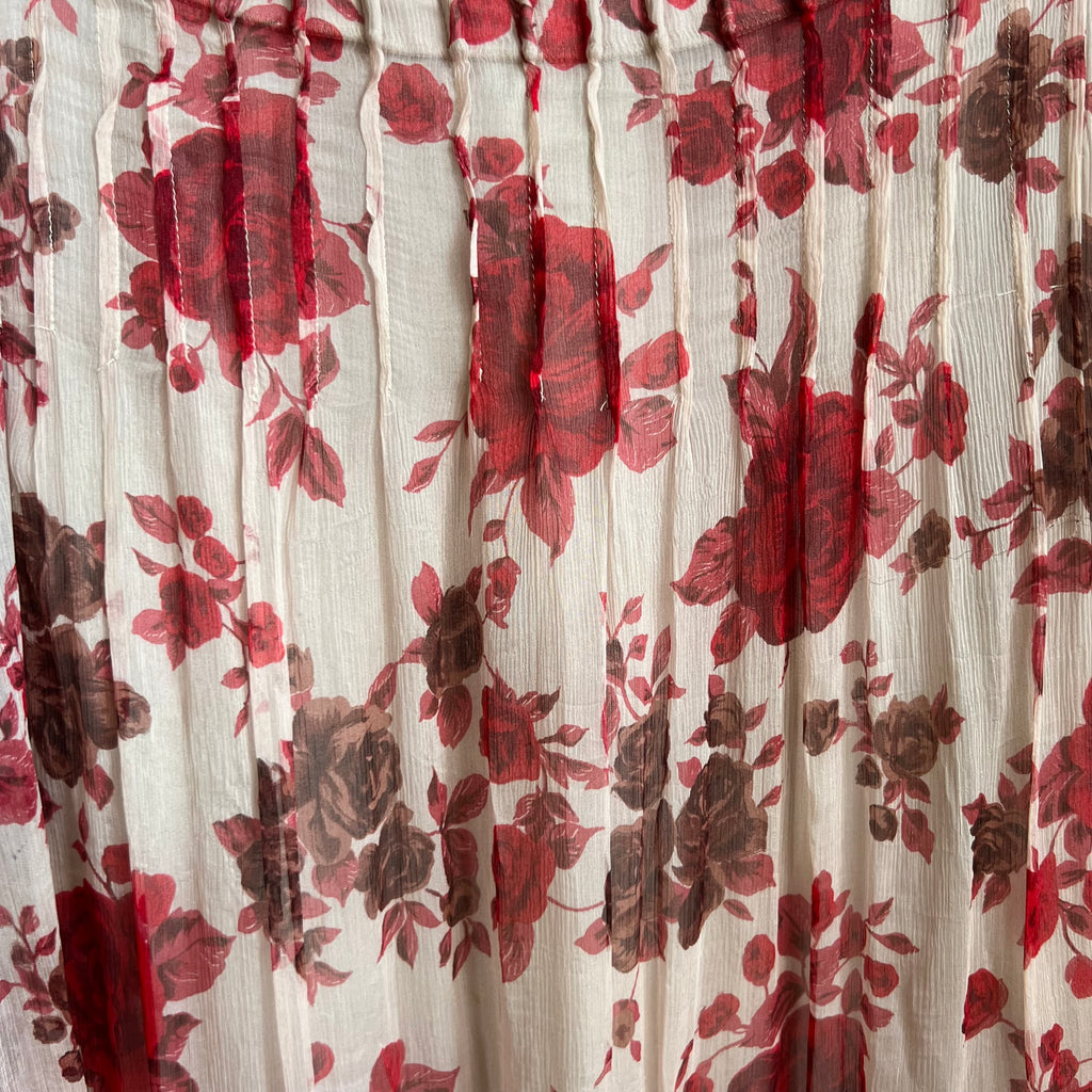 STEFANEL Flowy Silk Floral Midi | 38/2-Small