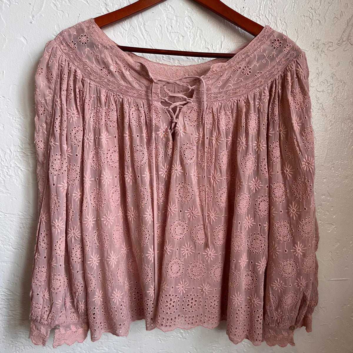 Love Shack Fancy Pink Ruth Top | Small
