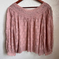 Love Shack Fancy Pink Ruth Top | Small