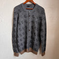 Rebel Prince Gray Crown Cardigan Sweater | XL