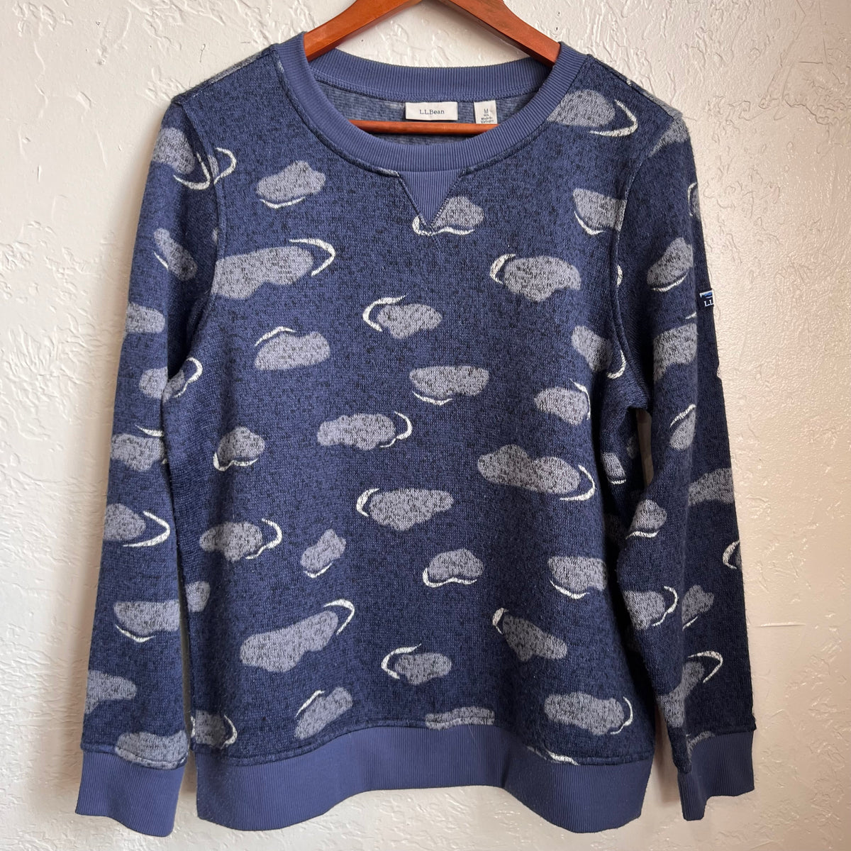 L.L. Bean Blue Cloud Soft Crew Neck | Medium