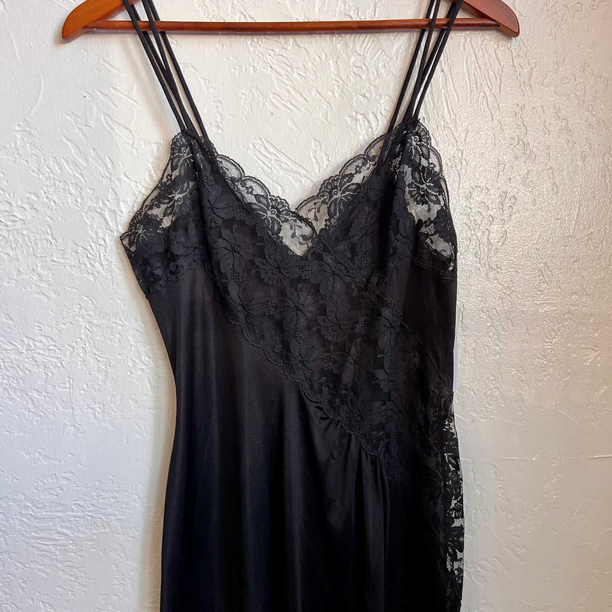 Black Negligee Vintage Maxi Nightgown | Small