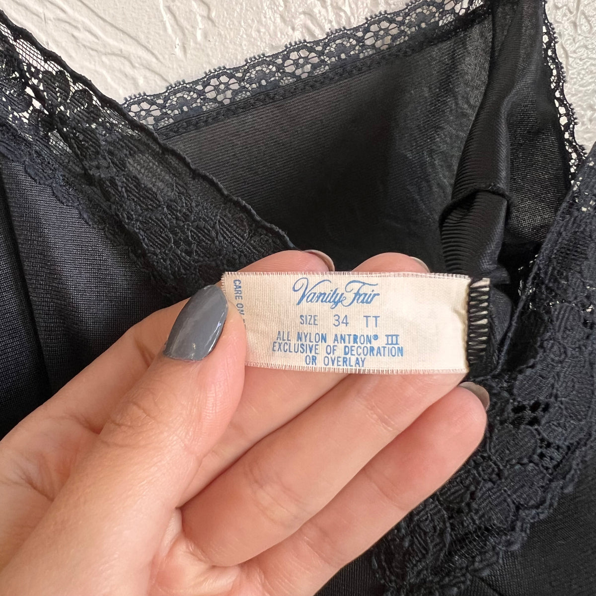 Vanity Fair Vintage Black Midi Slip Dress | Medium