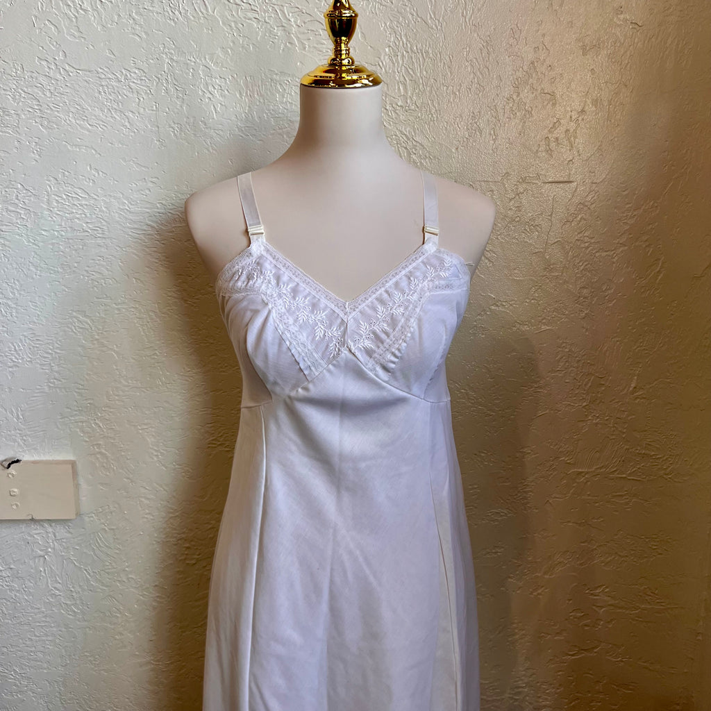 Cotton Blend Vintage Slip Gown | Medium
