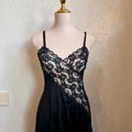 Black Negligee Vintage Maxi Nightgown | Small