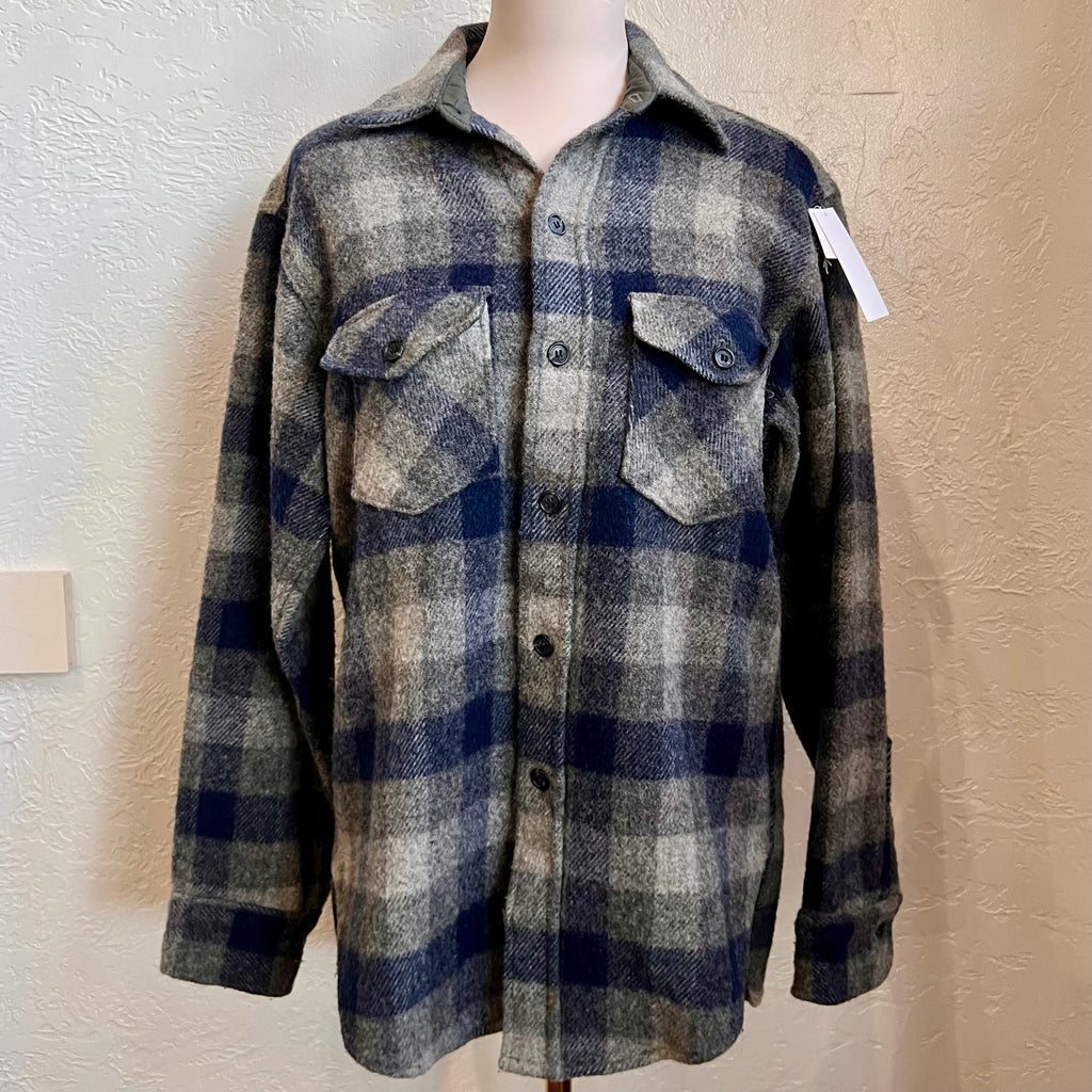 Woolrich Plaid Wool Flannel Shirt Jacket | Medium