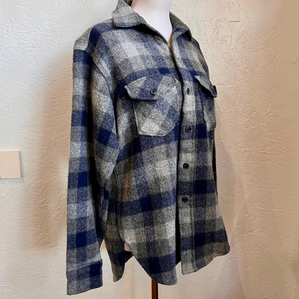 Woolrich Plaid Wool Flannel Shirt Jacket | Medium