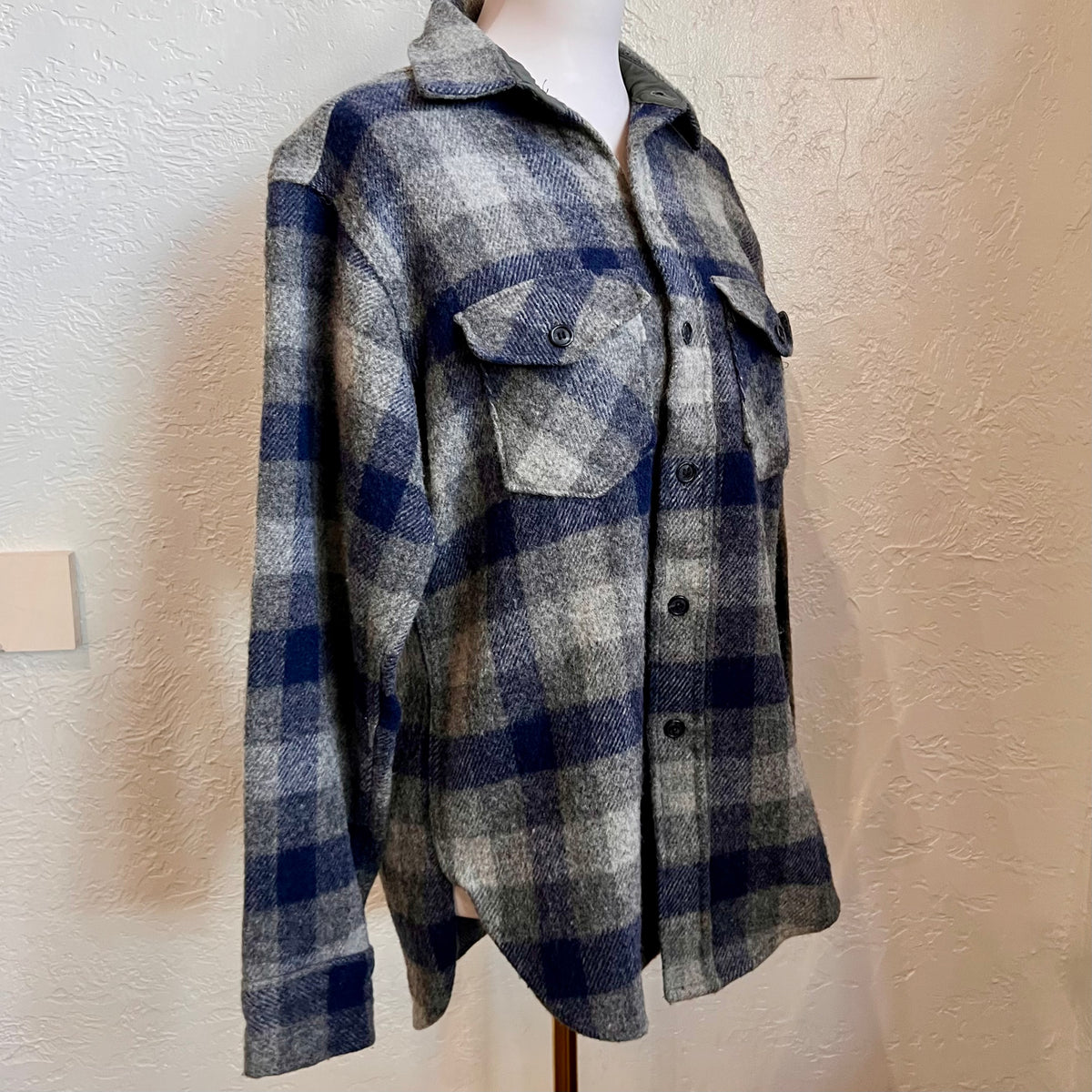 Woolrich Plaid Wool Flannel Shirt Jacket | Medium