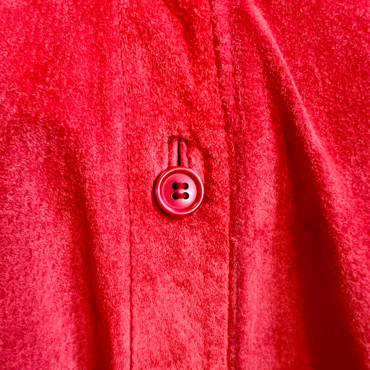 Oversized Red 90’s Suede Shirt Jacket | 2X