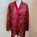 Victoria’s Secret Gold Label Satin Floral Sleep Blouse | Large