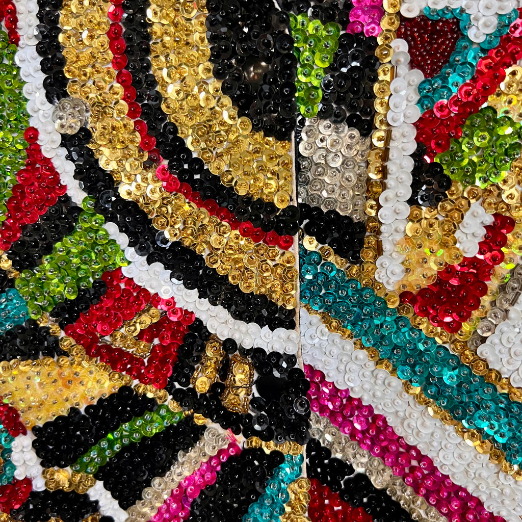 Sequin & Beaded 80’s Casino Vest | Large