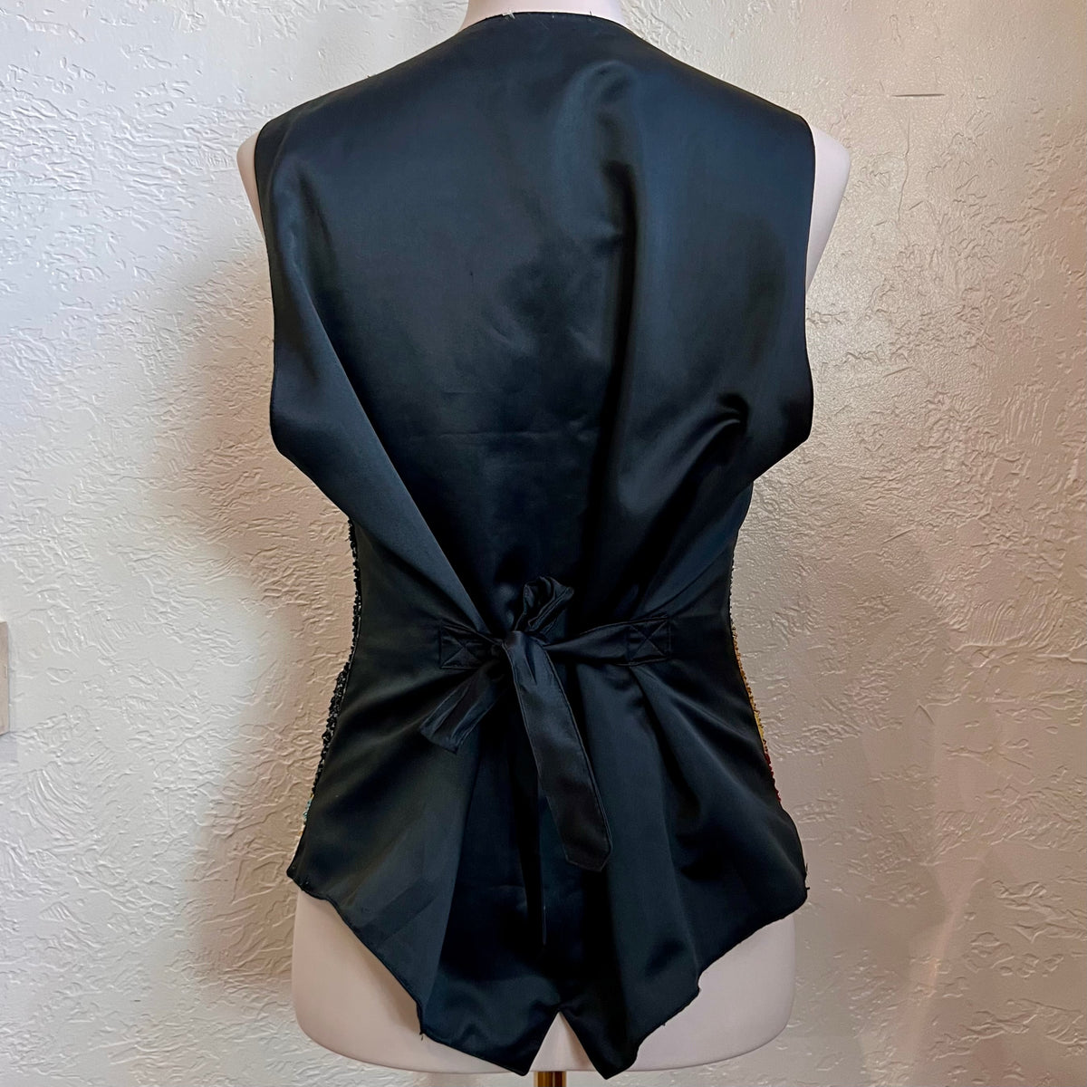 Sequin & Beaded 80’s Casino Vest | Large