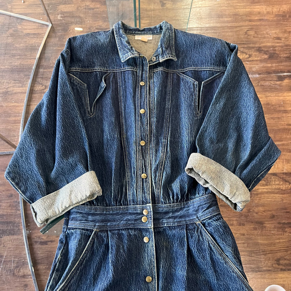 Western-Style 90’s Denim Midi/Maxi Dress | Medium