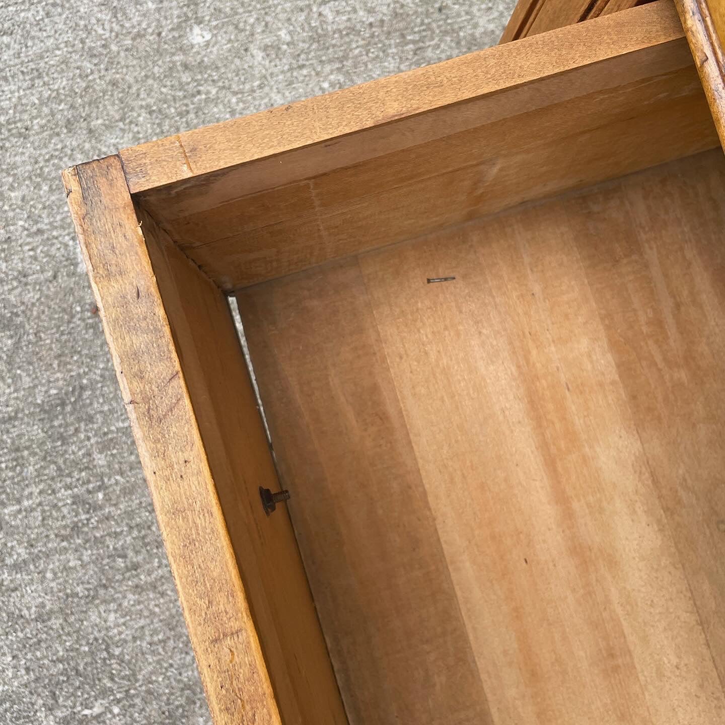 Antique Eastlake Oak Vanity/Chest of Drawers on Wheels