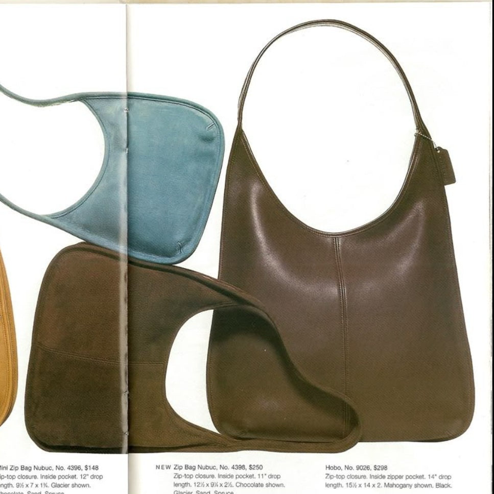 1997 Coach Vintage XL Black Ergo Hobo Bag #9026